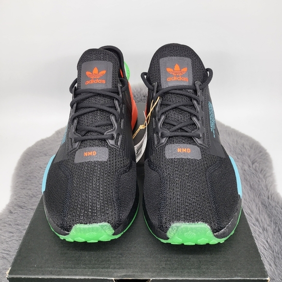 New Adidas NMD_R1 V2 'Glow In The Dark' Men's Running Shoes Size 11.5 - Picture 3 of 9